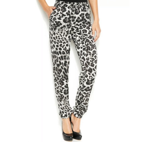 MICHAEL Michael Kors Pants - Michael Michael Kors Snow Leopard Jogger Pants